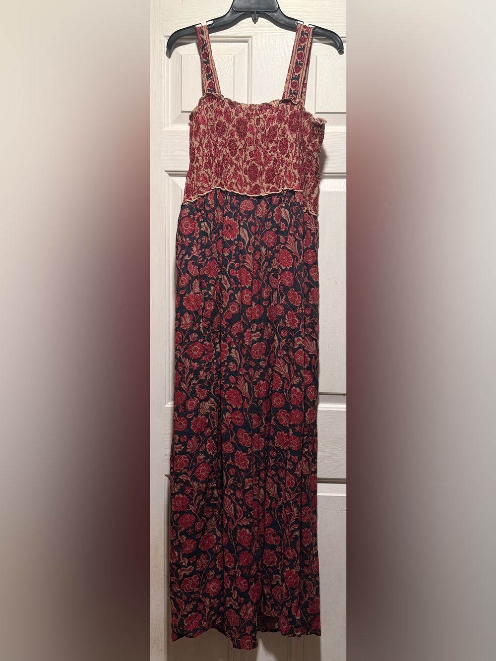 NWOT NATURAL LIFE Burgundy Floral Wide-Leg Jumpsuit - Picture 4 of 7